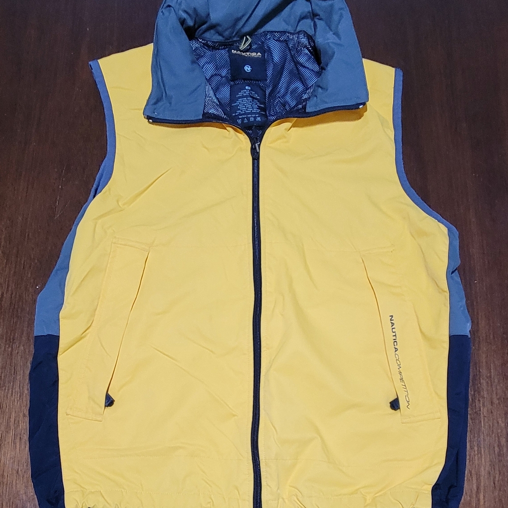 Nautica Men's Yellow and Blue Vest